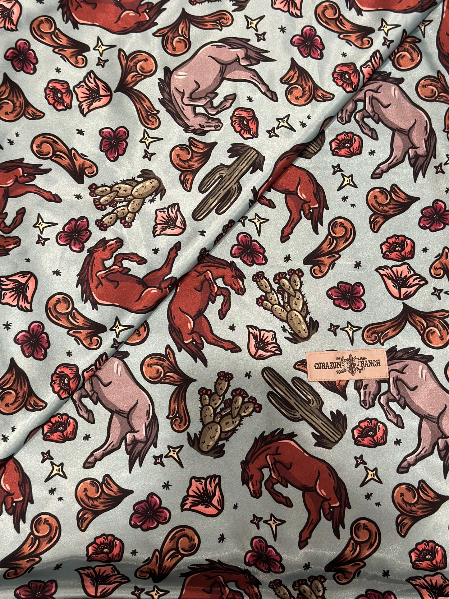 Wild Missy Turquoise with Cowhide